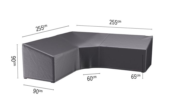 Platinum Aerocover loungesethoes 255x255x90x65 cm - L-vorm trapeze