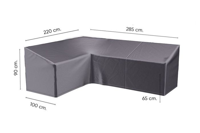 Platinum Aerocover L-vorm lounge-dininghoes 285x220x100xh65/90 cm. - Links