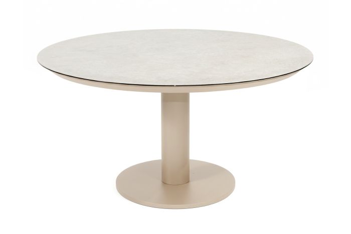 Taste Sarah ronde low dining tuintafel Ø130 cm. - Latte