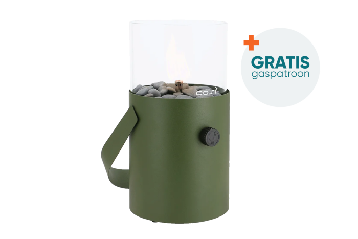 Cosiscoop moss green - Original - gaslantaarn met gratis gaspatroon
