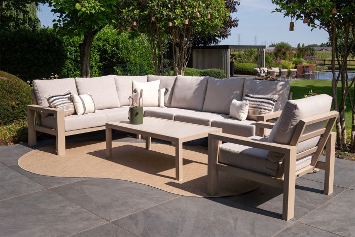 Verano/Atlanta loungeset + loungestoel (6-delig) - Latte