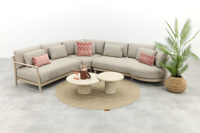 4SO Mykonos/Hampton organische loungeset - Latte/Mortex
