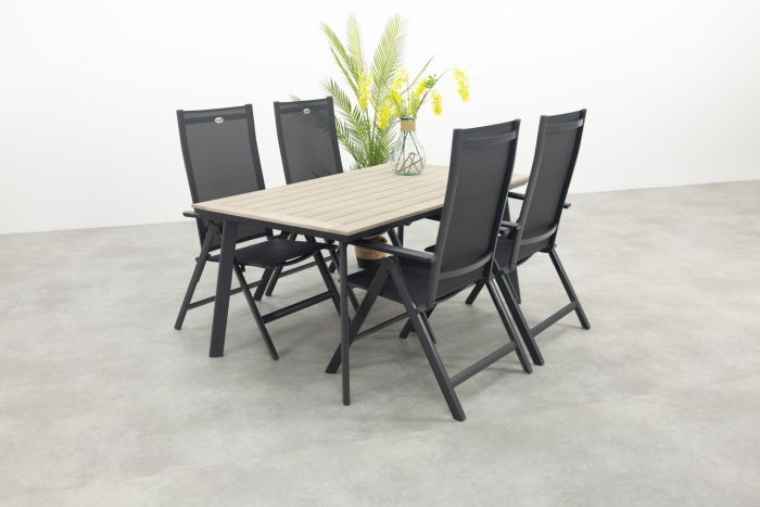 Hartman Napoli/Vigo 160x90 cm. verstelbare tuinset 5-delig