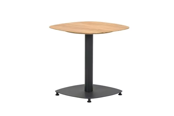 Garden Impressions - Leon bijzettafel - 50x50xH49 - Carbon Black/Light teak look OP=OP