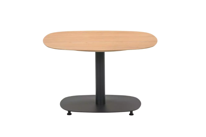 Garden Impressions - Leon bijzettafel - 70x70xH42 - Carbon Black/Light teak look OP=OP