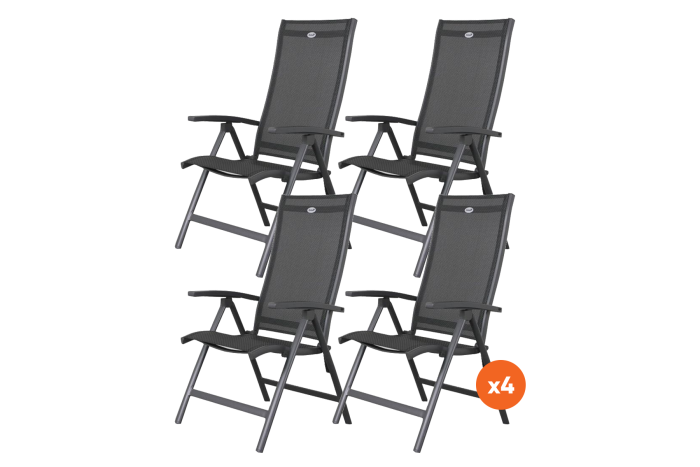 Set van 4 - Hartman Salvatore verstelbare tuinstoel