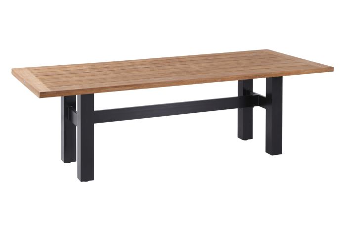 Hartman Heron dining tuintafel 240x100 cm. - Zwart/Teak - Op=Op