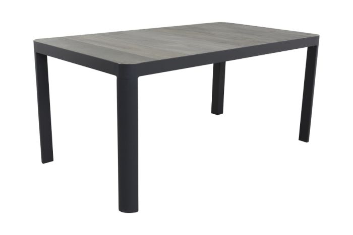 Queens tuintafel antraciet - 160 x 90 cm. 