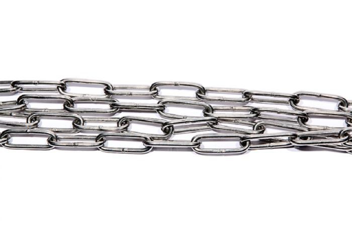 Platinum RVS ketting - 2 meter