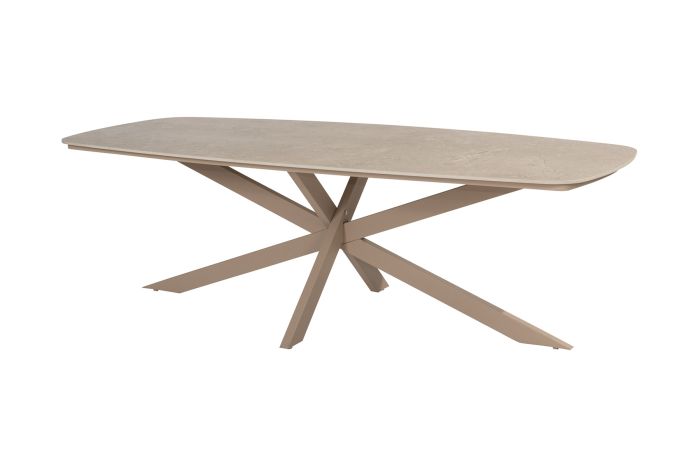 Taste Prado keramische Deens ovale tuintafel 240x105 cm. - Latte