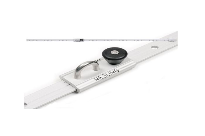 Platinum rails met oog 1 meter RVS