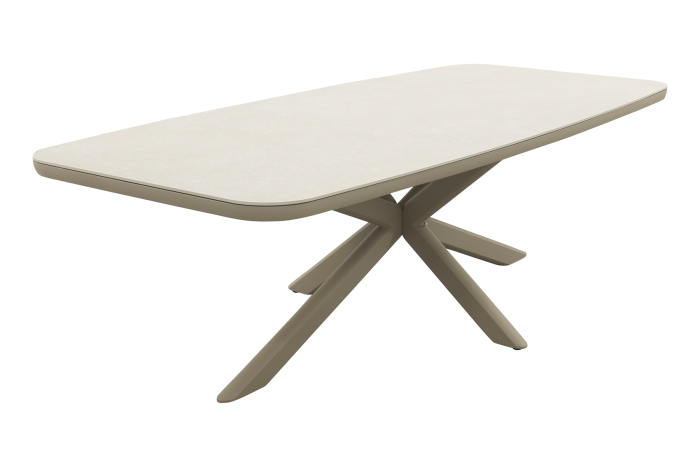 Soreno Deens ovale tuintafel 240x110 cm. - Latte