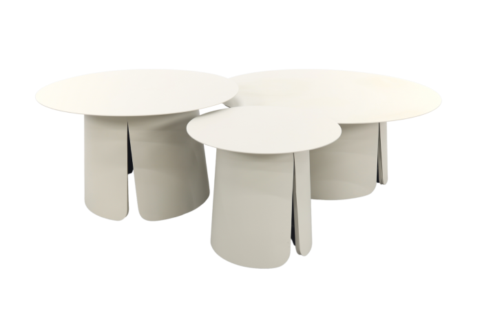 Velora koffietafels - Set van 3 - Cream