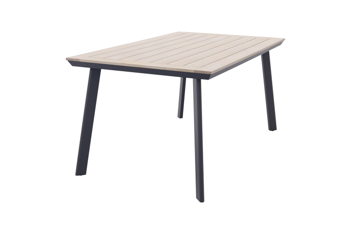 GI Vigo Dining tuintafel 160x90 cm. - Grey/Light Teak