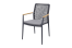 Lumino stapelbare dining tuinstoel - antraciet / teak arm