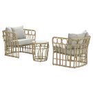 Colonial loungeset - Natural rotan - 3-delig