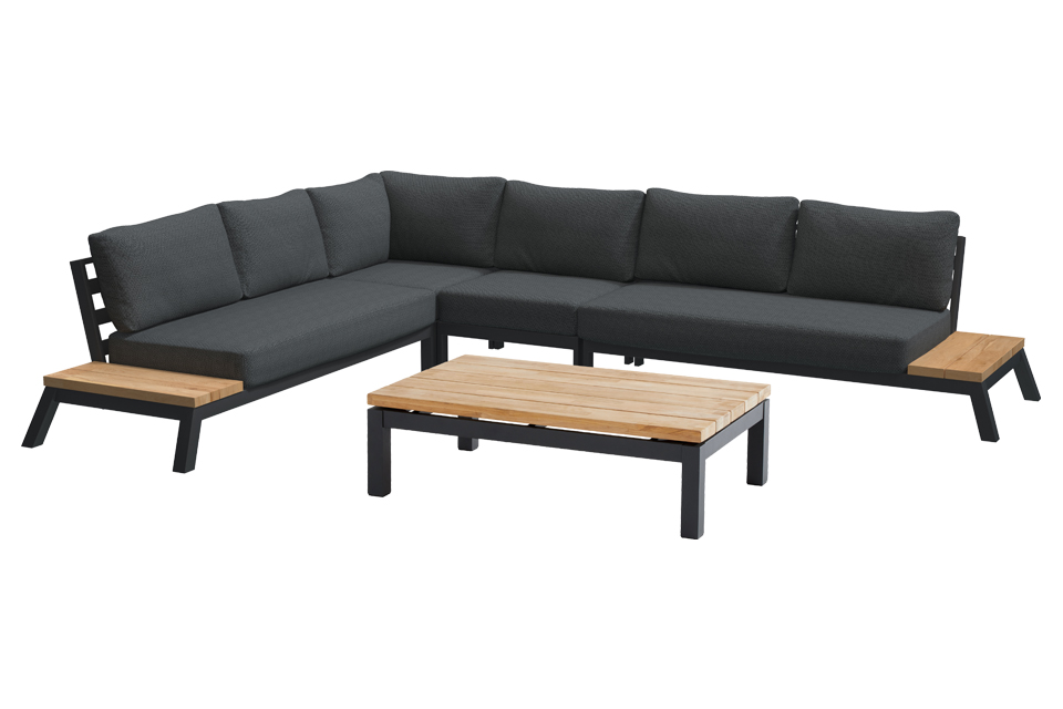 4 Seasons Empire platform loungeset 5-delig met Capitol tafel 120 x 75 cm.