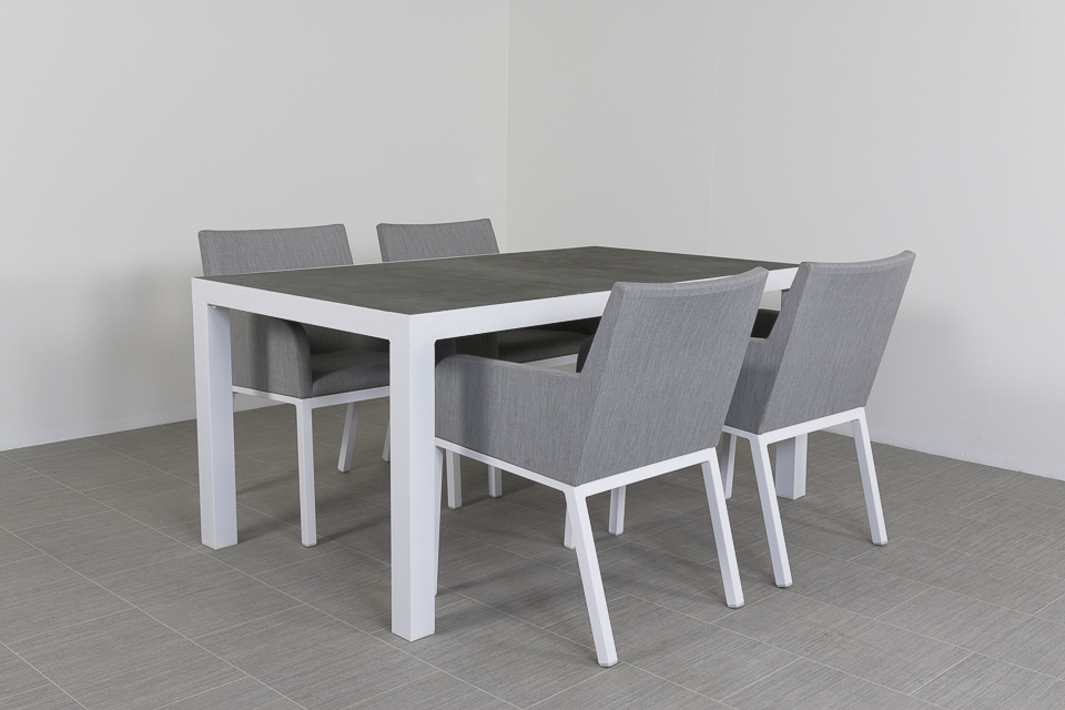 Zenna wit/President wit 160 cm. tuinset - 5-delig
