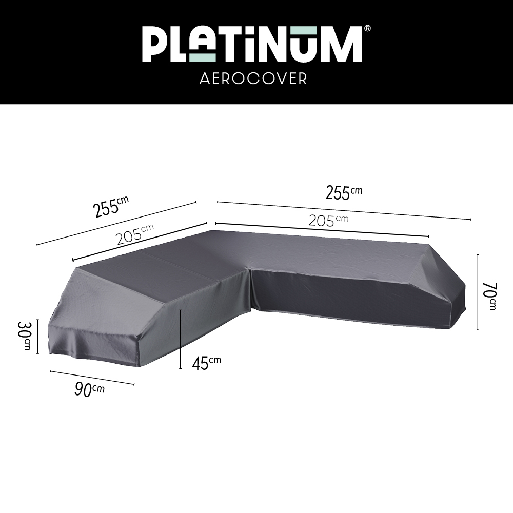 Platinum Aerocover platform loungesethoes 255x255 cm.