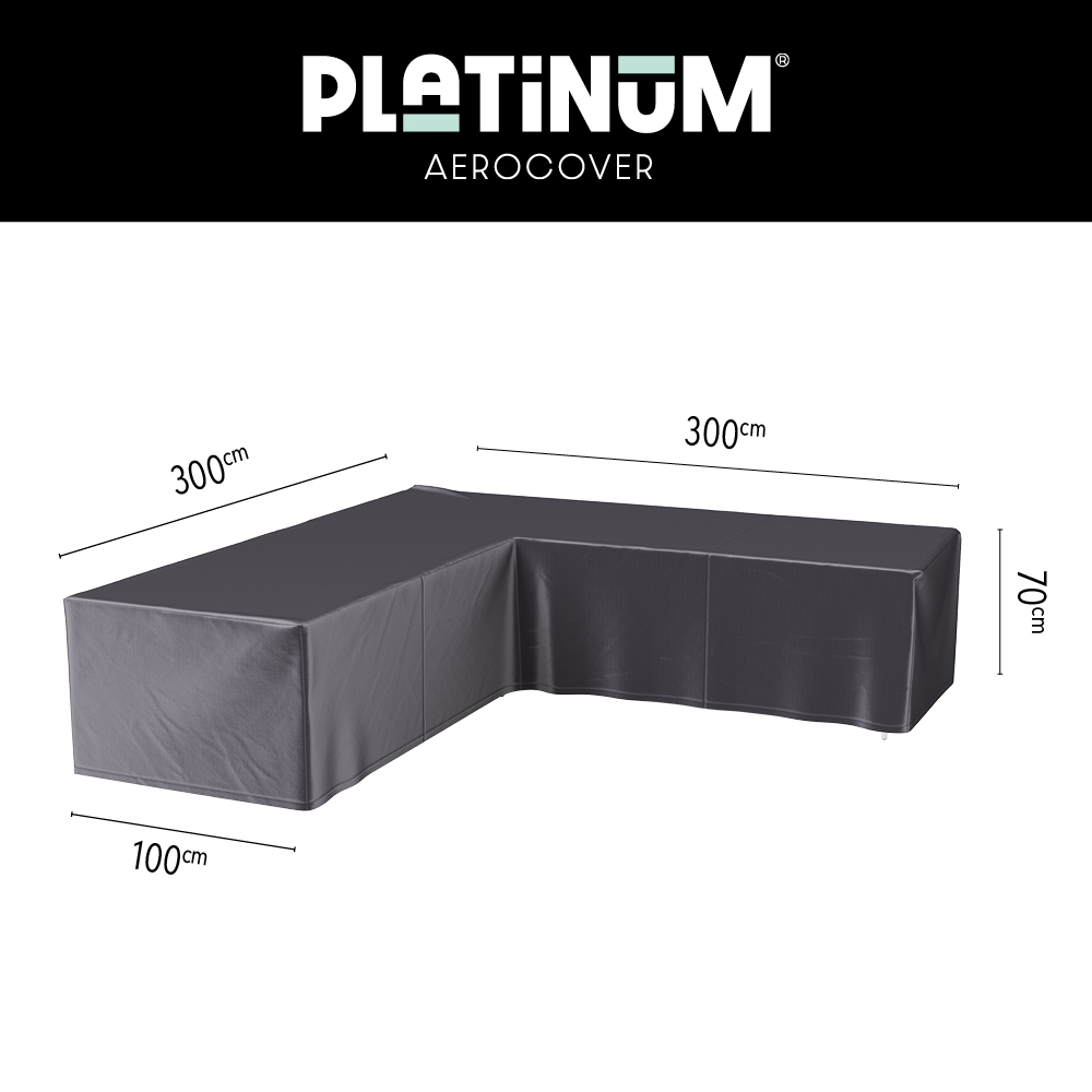Platinum Aerocover loungesethoes L-vorm 300x300 cm.
