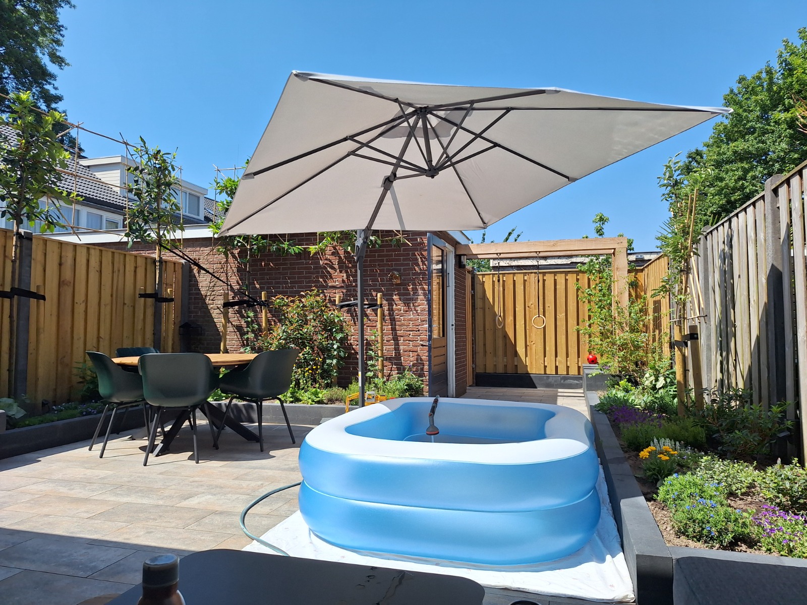 Platinum Voyager Vierkanten Zweefparasol T2 2,7x2,7 m. - Light Grey